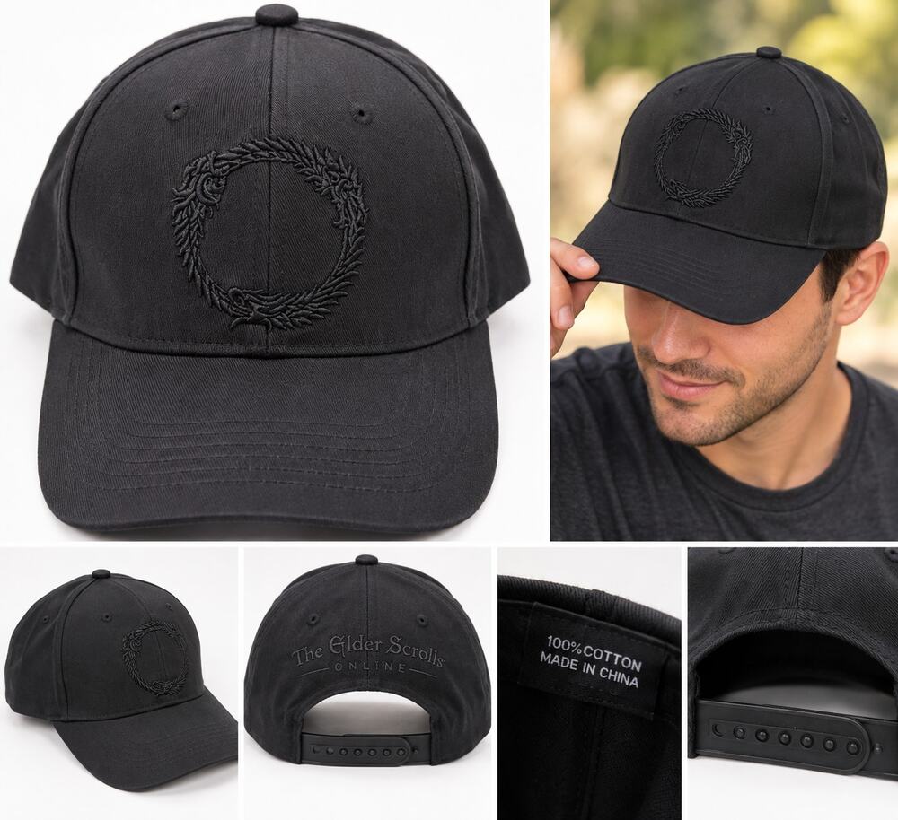 The Elder Scrolls Online Black Embroidered Snapback Hat